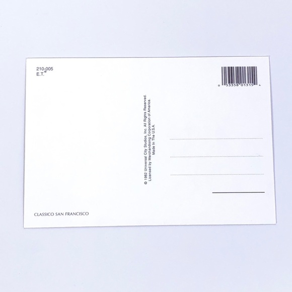 Vintage Universal City Studios ET Post Card San Francisco - Picture 2 of 4